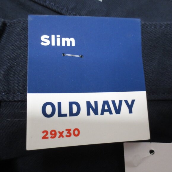 NWT OLD NAVY mens JEANS slim NAVY BLUE built-in-flex MID-RISE pants SIZE 29x30 - Picture 7 of 11